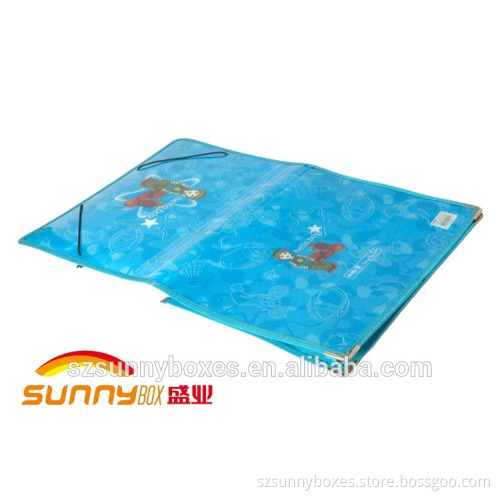 Eco-Friendly Plastic Printing Document File Letter Holder With Elastic Strap